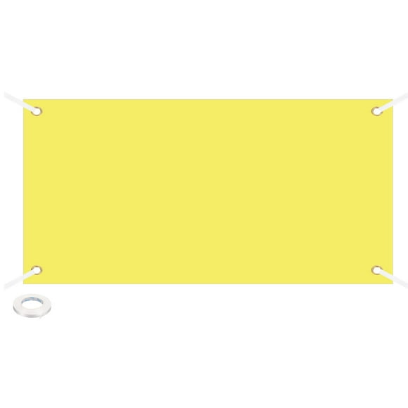 Banners en Blanco de Vinilo Uxcell para Decorar 3.28' x 5.91' Banner Amarillo de Sublimación, 1Pc