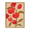 thumbnail image 2 of Kate and Laurel Sylvie Persimmon Framed Canvas Wall Art by Emma Daisy, 18x24 Natural, Simple Floral Botanical Wall Décor, 2 of 6