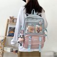 thumbnail image 4 of Mochila de lona con colgante para mujer, color rosa, 4 of 5