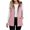 Pink, variant on KICILVS Fleece Lined Vest for Women Warm Winter Casual Waistcoat Hooded Full Zip Sleeveless Jacket with Pockets