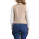 thumbnail image 3 of CHALECO CORTO SIN MANGAS DE SUEDE SINTÉTICO PARA MUJERES INSPIRADORAS CHIC XL CAQUI, 3 of 6
