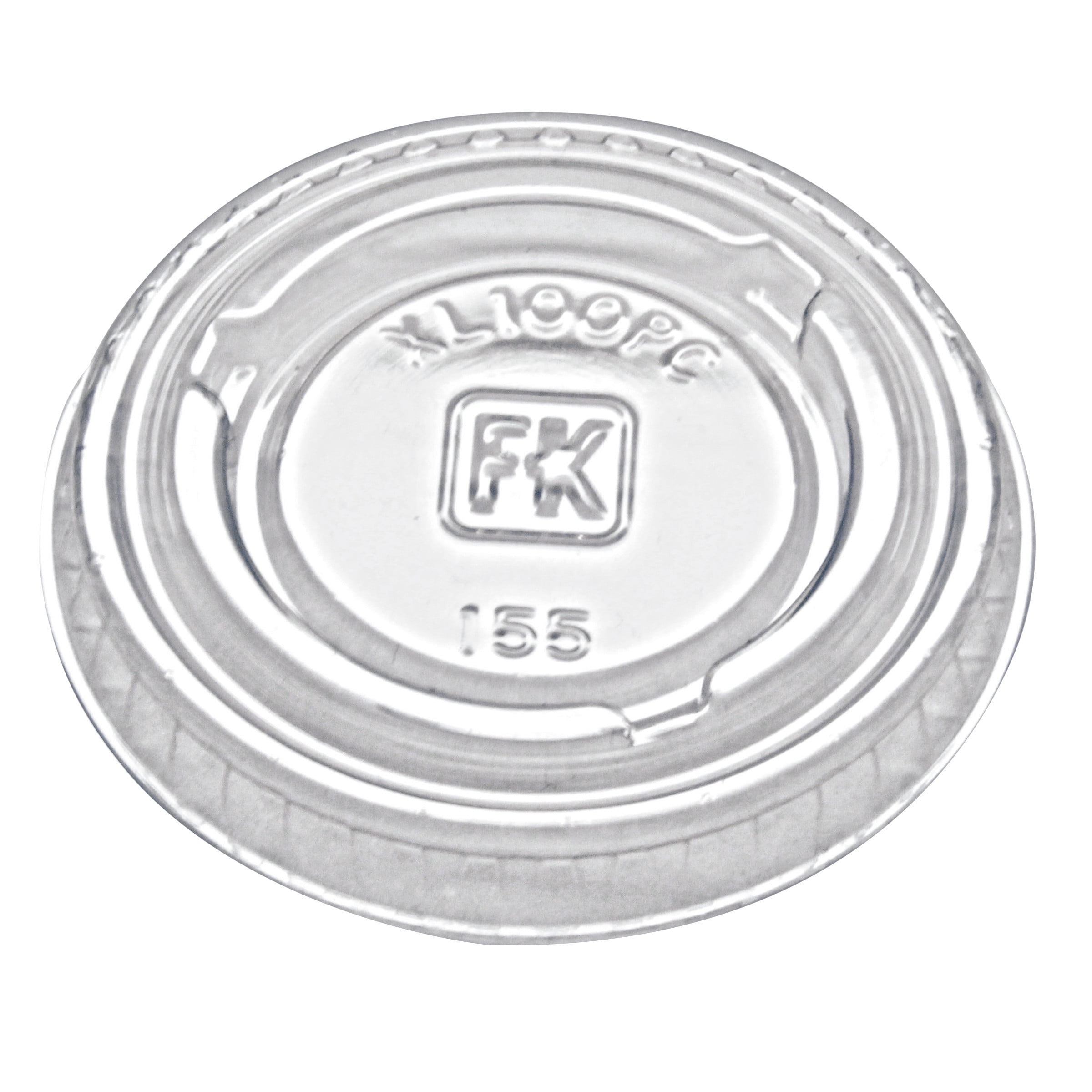 FabriKal Portion Cup Lids, Fit 0.751 oz Portion Cups, Clear, 2500 per