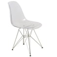thumbnail image 1 of Silla de comedor LeisureMod Cresco, moderna, acrílico, cromo transparente, 1 of 9