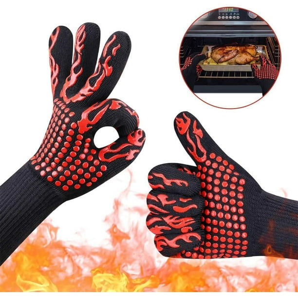 932 Extreme Heat Resistant Oven Mitts Food Grade Kitchen Gloves
