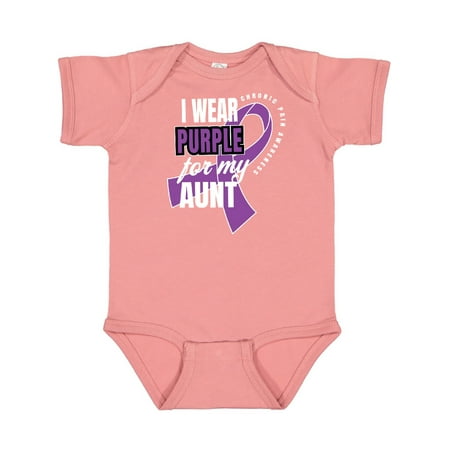 

Inktastic Chronic Pain I Wear Purple For My Aunt Gift Baby Boy or Baby Girl Bodysuit
