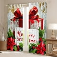 thumbnail image 2 of jejeloiu Cute Snowman Curtains Pack of 2 (42x84 Each),Pink Christmas Gifts Curtains Blackout,Pink White Bedroom Curtains For Girl Kids,Microfiber Bedroom Decor, 2 of 6