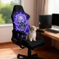 thumbnail image 3 of SCRAWLGOD Flame Skull Print Stretch Gaming Chair Cover with Armrest Covers Anti Scratch Non Slip Furniture Protector Anti Dust Reclining Racing Gaming Chair Slipcover, 3 of 9