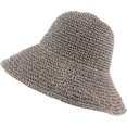 thumbnail image 5 of CoCopeaunts Women Straw Bucket Hat Wide Brim Summer Breathable Hollow-Out Bucket Cap Woven Foldable Roll up Floppy Basin Hat, 5 of 8