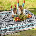 thumbnail image 2 of Waterproof Reversible Outdoor Rug, Plastic Straw Patio Camping Mat, 4'x6', 2 of 7