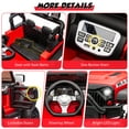thumbnail image 6 of iRerts 24V Ride on Cars, Powered Ride on Truck Toys with Remote Control, Bluetooth, Music, USB/AUX Ports, LED Light, 4 Wheel Suspension, Kids Cars Electric Vehicles for Boys Girls Ages 3-6, Red, 6 of 9