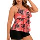 thumbnail image 4 of Plus Tamaño Traje de Baño Tops para las Mujeres Estampado Cintura Alta Pantalones de Baño Dos Piezas Conjunto de Traje de Baño, Más Tamaño Conjuntos de Bikini para las Mujeres, 4 of 7