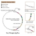 thumbnail image 4 of Fasjewly Gemstone Tenis Bracelet,Dainty Multi-colors Cubic Zirconia Chain Link Bracelet Jewellry Gifts for Women Girls, 4 of 7