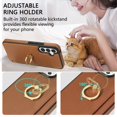 thumbnail image 4 of K-Lion Compatible with Samsung Galaxy A54 5G Wallet Case,Luxury PU Leather Shockproof Protective Case Card Holder Slot Ring Holder Kickstand Phone Cover for Samsung Galaxy A54 5G ,Brown, 4 of 5