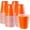 Orange, variant on 100Pack Disposable Plastic Cups, Gold Disposable Cups, 12 Ounce Plastic Party Cups, Strong and Sturdy Disposable Cups for Party, Wedding, Christmas, Halloween Party Cup, (Gold, 12OZ)