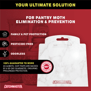 Catchmaster Pantry Moth Traps with Pheromone Technology - XL Moth Traps - For Use In Kitchen Cabinets and Food Storage - Red, 6PK