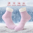 thumbnail image 3 of Eoperou 1 Pair Winter Socks Thick High Elasticity Warm Anti-slip Mid-tube Color Matching Soft No Odor Unisex One Size Floor Socks, 3 of 8