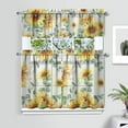 thumbnail image 2 of Vintage Country Bloom Curtains 36 Inch - 3 Panel Floral Bohemian Set with Rustic Wildflowers, Rod Pocket Kitchen Window Drapes for Farmhouse Style, 2 of 6