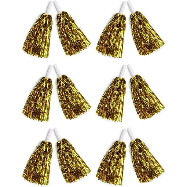 6 Pairs Cheerleader Pom Poms For Cheerleading Sports Team Spirit Cheering Party Dance Gold Metallic Foil Walmart Com Walmart Com 6 Pairs Cheerleader Pom Poms For Cheerleading Sports Team Spirit Cheering Party Dance Gold Metallic Foil Walmart Com Walmart Com