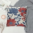 thumbnail image 2 of Pillow Covers Summer Geometric Flower Outdoor Decorative Throw Pillows Farmhouse Navy Blue Pillow Case Linen Cushion Cover for Home Sofa Bedroom, 2 of 5