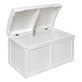 thumbnail image 4 of Hardwood Safety Hinge Barrel Top Toy Storage Chest, 4 of 5