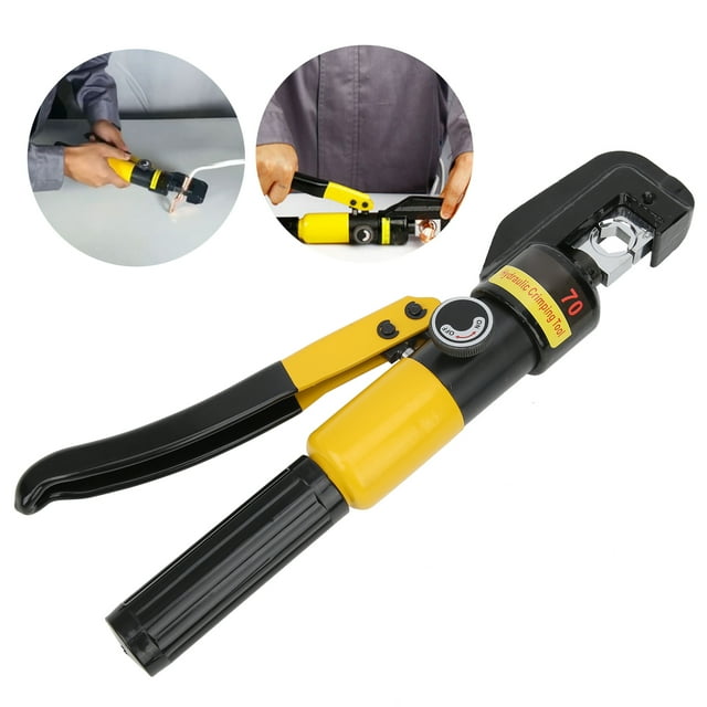 Crimping Tool, Convenient Hydraulic With 16 Molds And Carrying Case For Car For Home