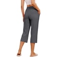 thumbnail image 3 of VV AVEORS Tear Away Capris Sweatpants For Women Breakaway Wide Leg Knee Ankle Replacement Adaptive Pant Dark Gray 2XL, 3 of 8