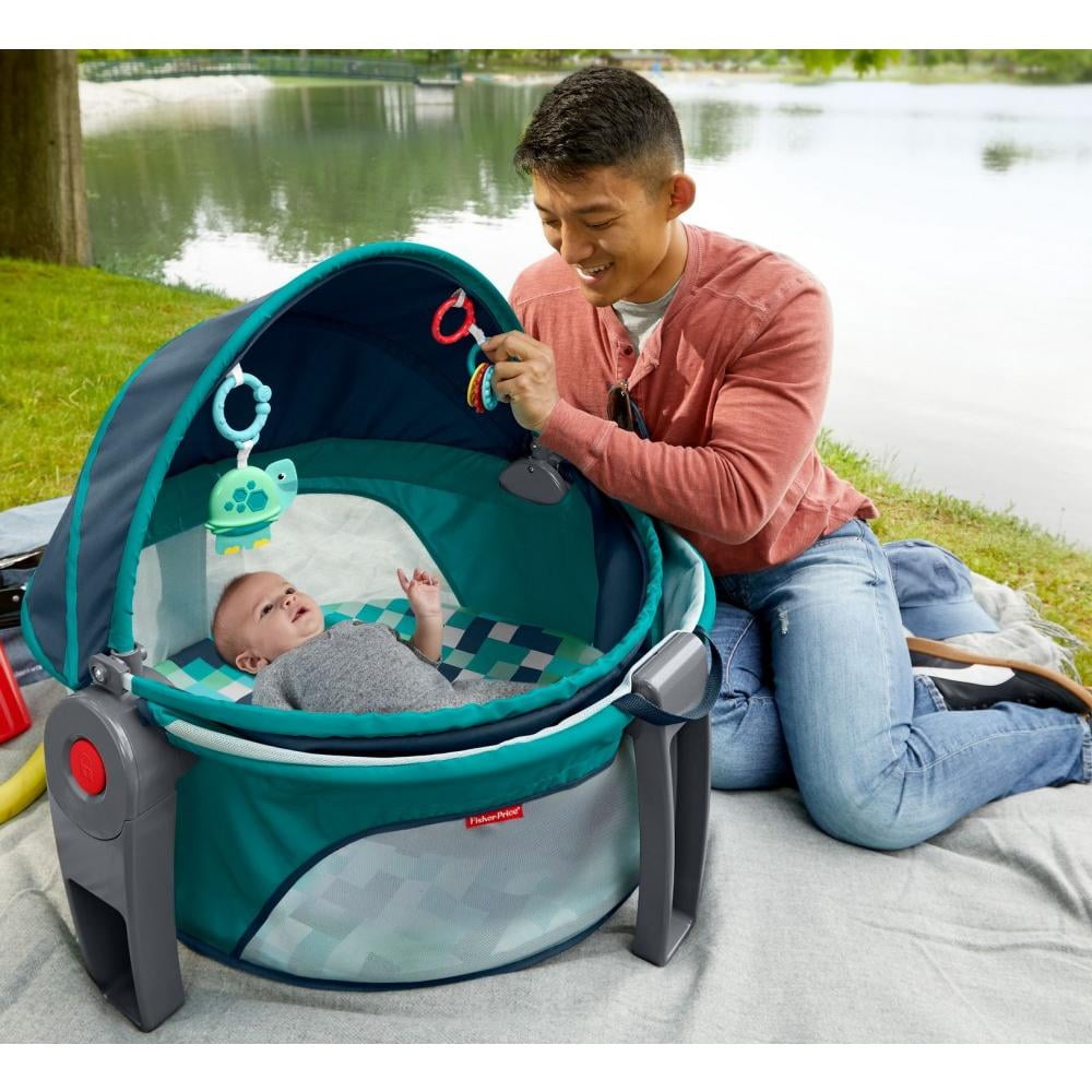 Exclusive Fisher-Price On-the-Go Baby Dome Grey/Multi-Color 