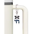 thumbnail image 3 of Delight Jewelry Silvertone Enamel Blue Chai - Silvertone Bow Charm Accessory for Tumblers and Thermal Cups, 3 of 4