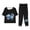 Black, variant on LYXSSBYX Two Piece Sets for Women Summer Women Fashion Print Casual Loose Fitting Round Neck Short Sleeve Top Pants Two-piece Set