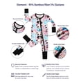 thumbnail image 3 of WIBACKER 3-24M Bamboo Viscose Baby Convertible Footie Pajamas, Sleep and Play Footed Zipper Sleeper for Baby Girls - Panda, 3 of 9