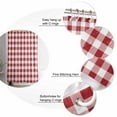 thumbnail image 6 of Farmhouse Red Plaid Waterproof Fabric Shower Curtain, Rustic Red White Checkered Shower Curtain for Bathroom Curtains Bathtubs Hotel Washable Shower Curtains with 12 Hooks Standard 72x72, 6 of 6