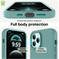 thumbnail image 3 of YWC-Compatible with iPhone 12 Pro Max Phone Case | Thickening 2.1 MM Liquid Silicone | Anti-Scratch Microfiber Lining | Full-Body Duty Heavy Protection Case, Pine Green, 3 of 4