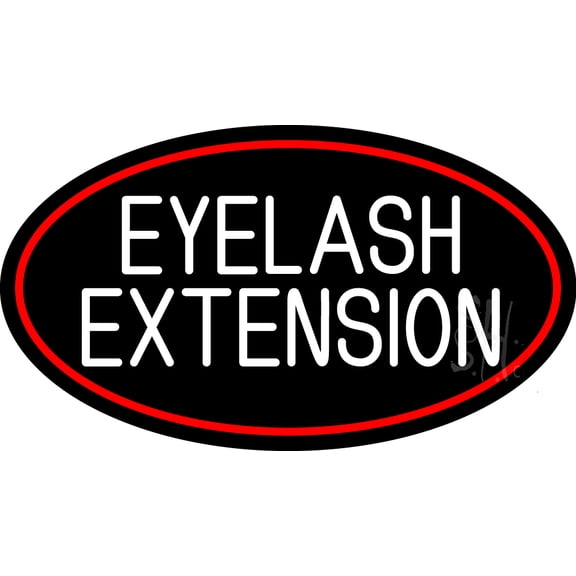 Eyelash Extension LED Neon Sign 13 x 24 - inches, Black Square Cut Acrylic Backing, with Dimmer - Bright and Premium built indoor LED Neon Sign for Defence Force.