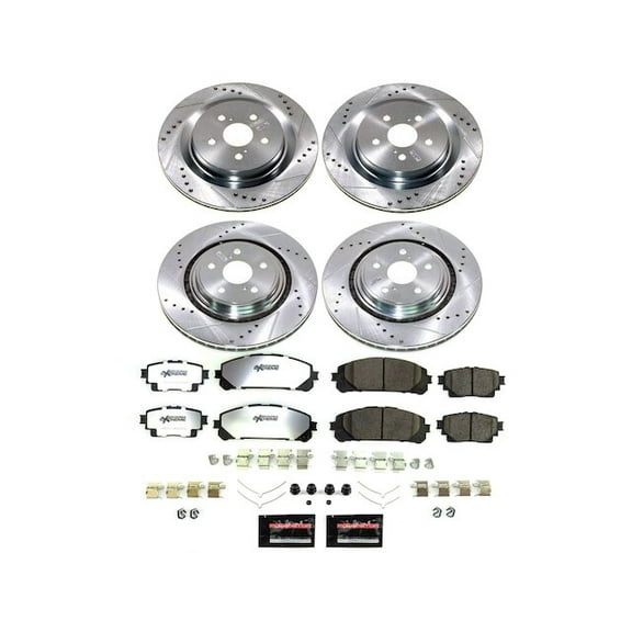 Front and Rear Brake Pad and Rotor Kit - Compatible with 2020 - 2024 Toyota Highlander 2021 2022 2023