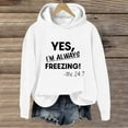 thumbnail image 2 of Levmjia Womens Hoodie Sweatshirt Fashion Letter Printed Long Sleeve Casual Pullover Soft Polyester Loose Fit Comfortable Work Home Daily Wear, 2 of 3