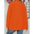 thumbnail image 6 of Gytharion Women's Longline Textured Knit Cardigans Open Front Long Sleeve Cardigan Sweaters Rounded Hem Longline Cardigans, 6 of 7