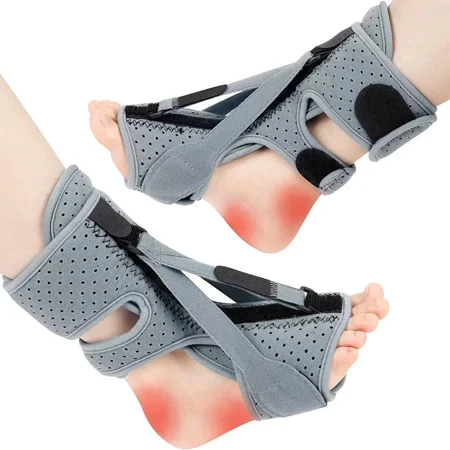 Adjustable Night Splint, Soft Foot Drop Brace, Sleeping Achilles Tendon Stretcher, Nighttime Use