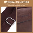 thumbnail image 4 of Bolso de bandolera de los hombres PU de cuero con cremallera resistente al desgaste Bolso bandolera Bandolera para negocios y ropa informal - Tamaño grande (marrón), 4 of 5