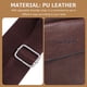 thumbnail image 4 of Bolso de bandolera de los hombres PU de cuero con cremallera resistente al desgaste Bolso bandolera Bandolera para negocios y ropa informal - Tamaño grande (marrón), 4 of 5