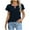 Navy, variant on BVOFAR Womens Tops Dressy Casual Business Work Blouses Short Ruffle Sleeve keyhole Shirts Summer Trendy Solid Color T-Shirts