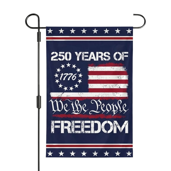 250th Anniversary USA Flag, 4th of July America Flags for Outside, 250 Year American Anniversary Flag 11.8x17.7 Inch Double Sided Outdoor Waterproof and Thickened Summer Garden Flag