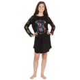 thumbnail image 2 of Harry Potter Girls' Hogwarts Rainbow Hologram Print Raglan Long-Sleeve Nightgown Pajama, 2 of 5