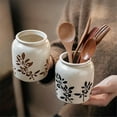 thumbnail image 5 of Large Cooking Utensil Holder for Kitchen Counter, Ceramic Utensil Crock for Countertop, 5 of 7