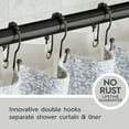 thumbnail image 4 of Better Homes & Gardens Rustproof Stainless Steel Double Easy Glide Shower Hooks, Matte Black, 12, 4 of 6