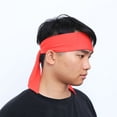 thumbnail image 3 of Serre-Tête Bandeau de Sport pour Course Entraînement Tennis Karaté Athlétisme Costumes Pirates (Rouge), 3 of 6