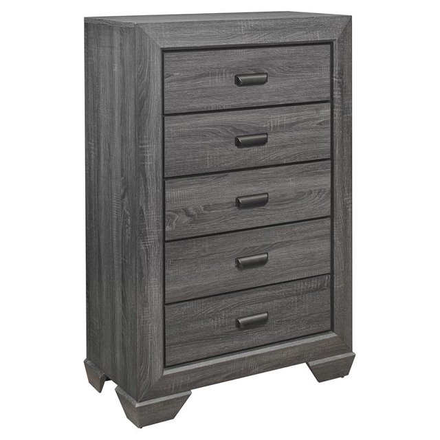 Lexicon Beechnut 33-inch 5 Dovetail Drawers Contemporary Wood Chest in Gray