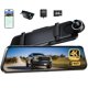 thumbnail image 1 of P10 Plus 4K WiFi Mirror Dash Cam, cámara de espejo retrovisor de 10" con tarjeta de 64 GB, Dash Cam cámara de respaldo delantera y trasera para automóviles, sistema de conducción inteligente ADAS, con, 1 of 5