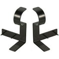 thumbnail image 1 of 2 Pcs Curtain Rod Brackets for 1 Inch Rods, NO Drill,NO Screw,Quick Hang Curtain Brackets Super Carrying Capacity, for Bedroom Kitchen Window Valance Decoration (2pcs, Black), 1 of 9