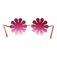 thumbnail image 4 of Rimless Daisy Shape Round Bohemian Hippie Sunglasses Silver Purple Pink, 4 of 4