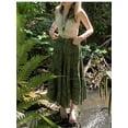 thumbnail image 2 of Falda midi Fairycore para mujer, estilo vintage con estampado floral, cintura alta, volantes, estilo años 90, estilo grunge, para fiestas y vacaciones., 2 of 6